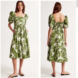 Abercrombie & Fitch Emerson Poplin Midi Dress